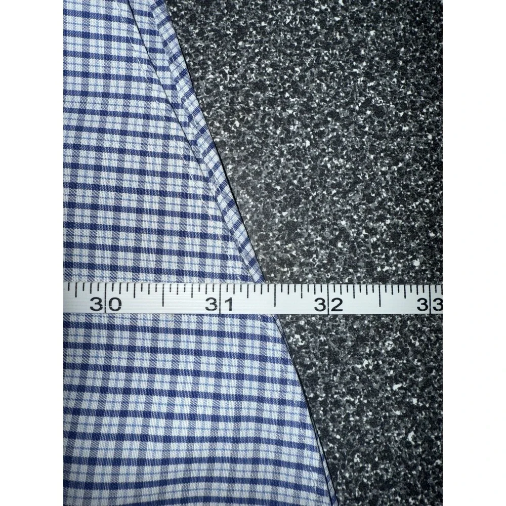 Brooks Brothers Mens Dress Shirt Size 16 1/2 Blue White Gingham Button Down‎